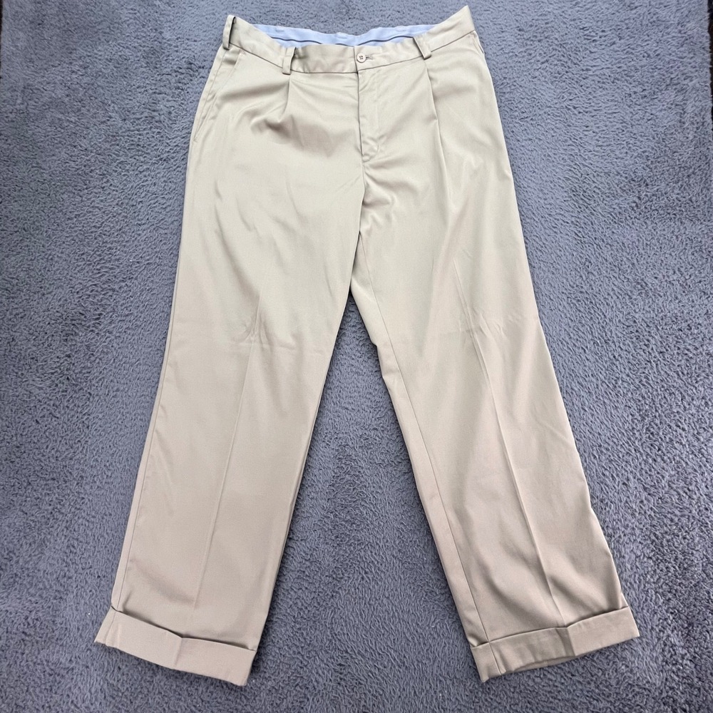 Nike Golf Tour‎ Performance Dri-Fit Khaki Flat Front Mens Pants 34x30